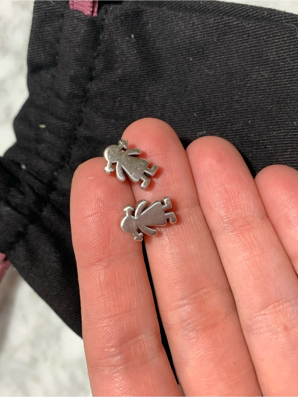 Tous Silver Girl Silhouette Stud Earrings